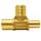 Apollo 3/4 in. x 1/2 in. x 3/4 in. Brass PEX Barb Reducing Tee APXT341234 - alternate 1